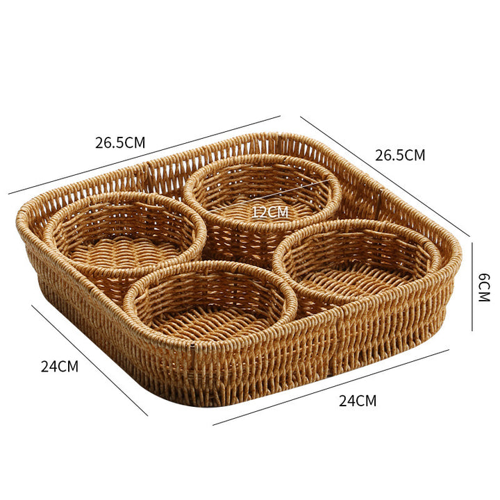 Decorative Rattan Serving Bowlift