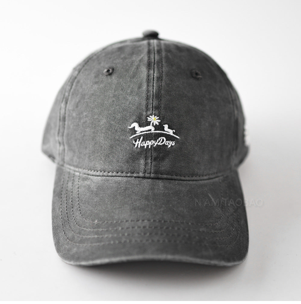 Women's Lightweight Cotton Embroidered Cap Bowlift