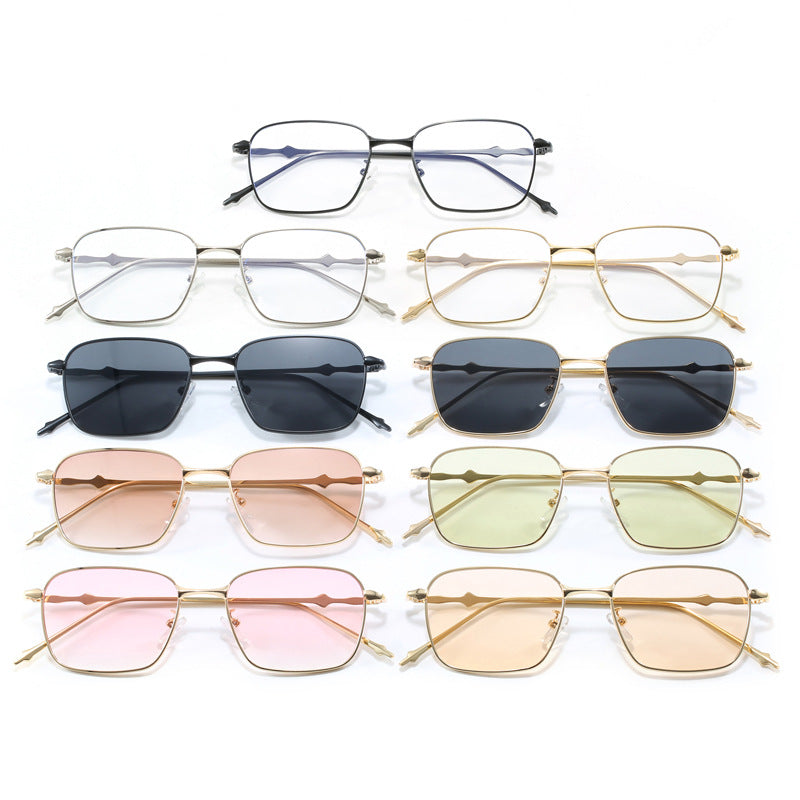 Women elegant square sunglasses with high-quality metal frame Bowlift