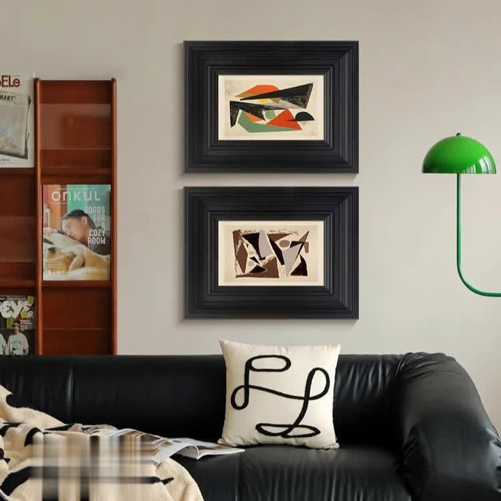 Abstract Geometric Framed Artwork