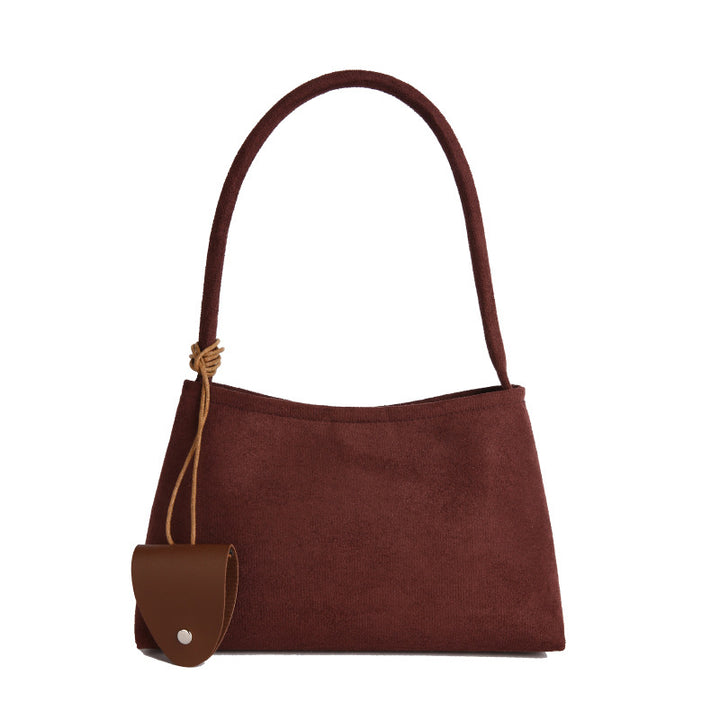 WoTextured Fabric Shoulder Bag Bowlift