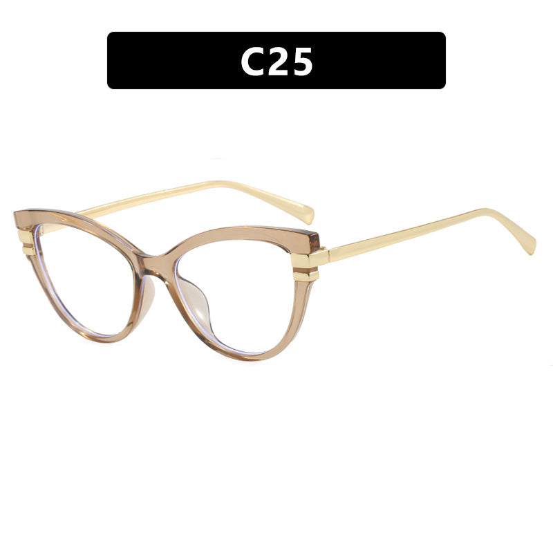 Ladies Cat-Eye Sunglasses with Elegant Metal Accents Bowlift
