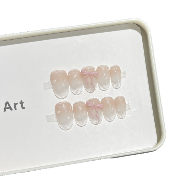 Elegant Press-On Nail Art Bowlift