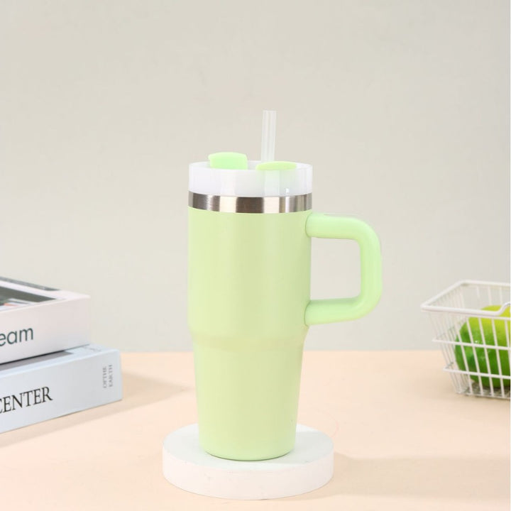 Unisex noble insulated cup with practical straw Bowlift