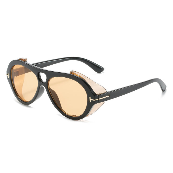 Retro-Inspired Shield Sunglasses Bowlift
