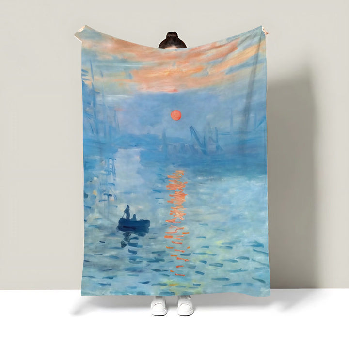 Artistic Floral Print Throw Blanket