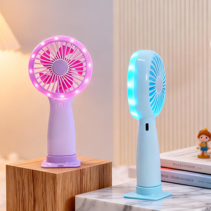 Women's Hand Fan with LED Lighting Bowlift