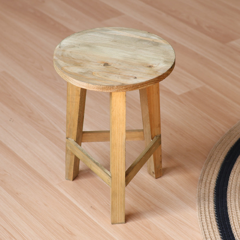 Rustic stool made of solid wood Bowlift