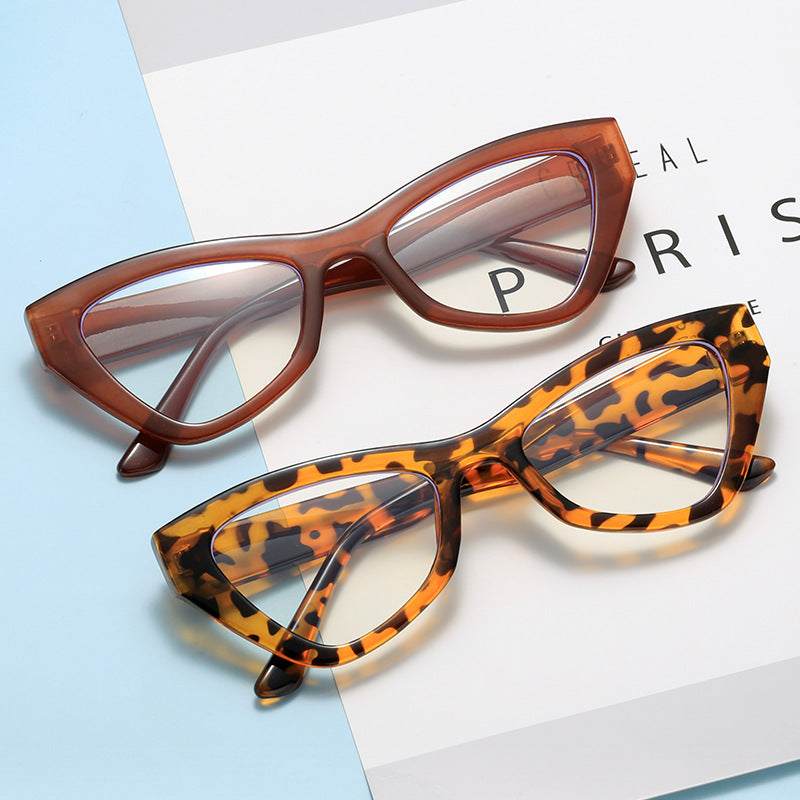 Women's Cat-Eye Glasses with Fashionable Transparent Frame Bowlift