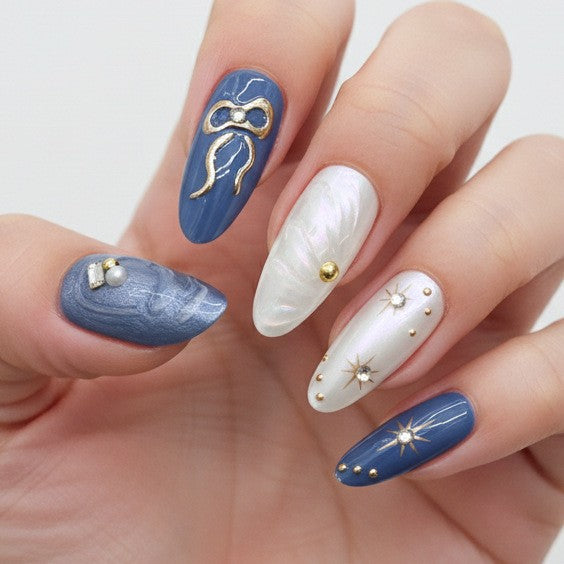 Artistic Acrylic Press-On Nail Set Bowlift