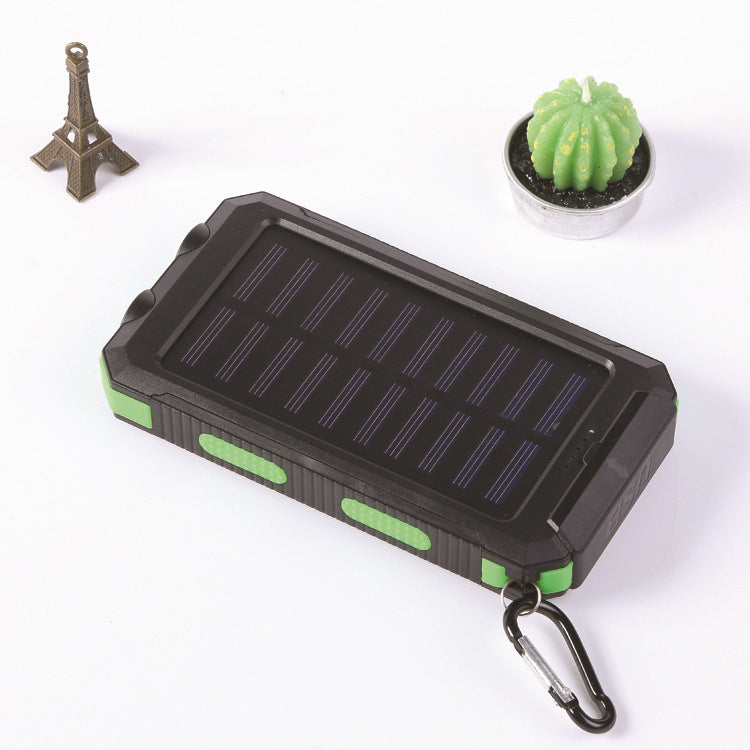 Solar Power Bank with Integrated LED Flashlight and Sturdy Design Bowlift