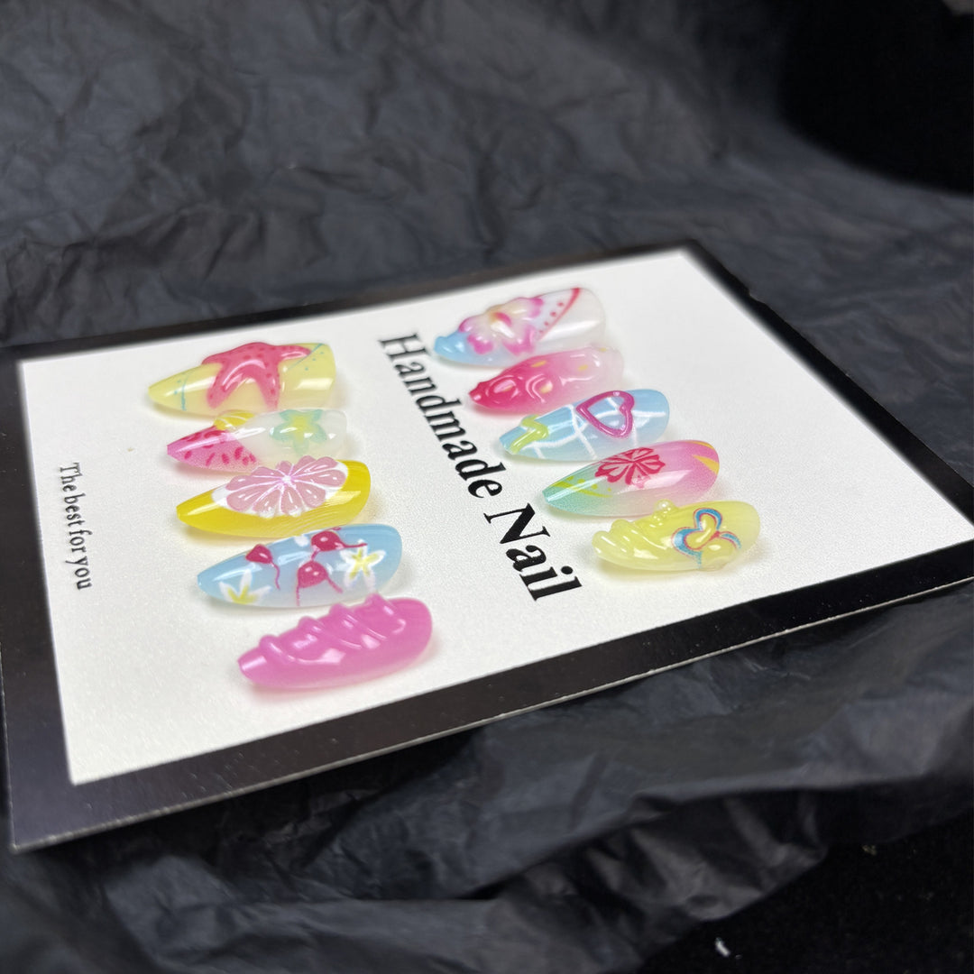 Artistic Themed Press-On Nail Tips Bowlift