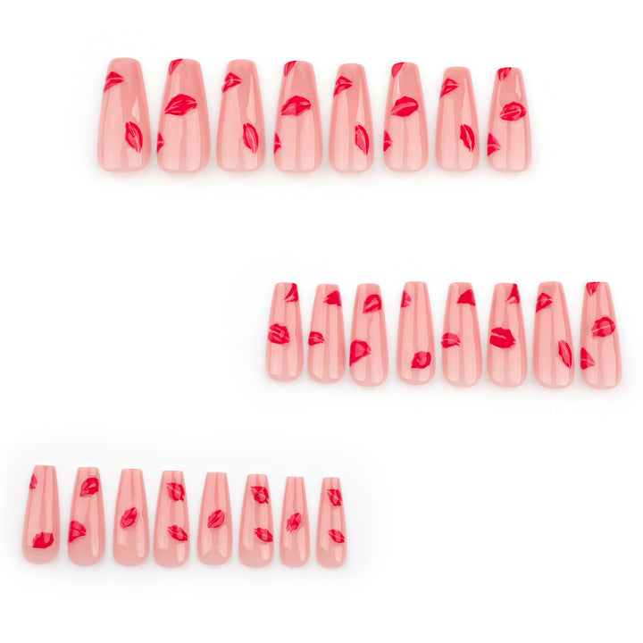 Artful Nail Extensions with Lip Design Bowlift