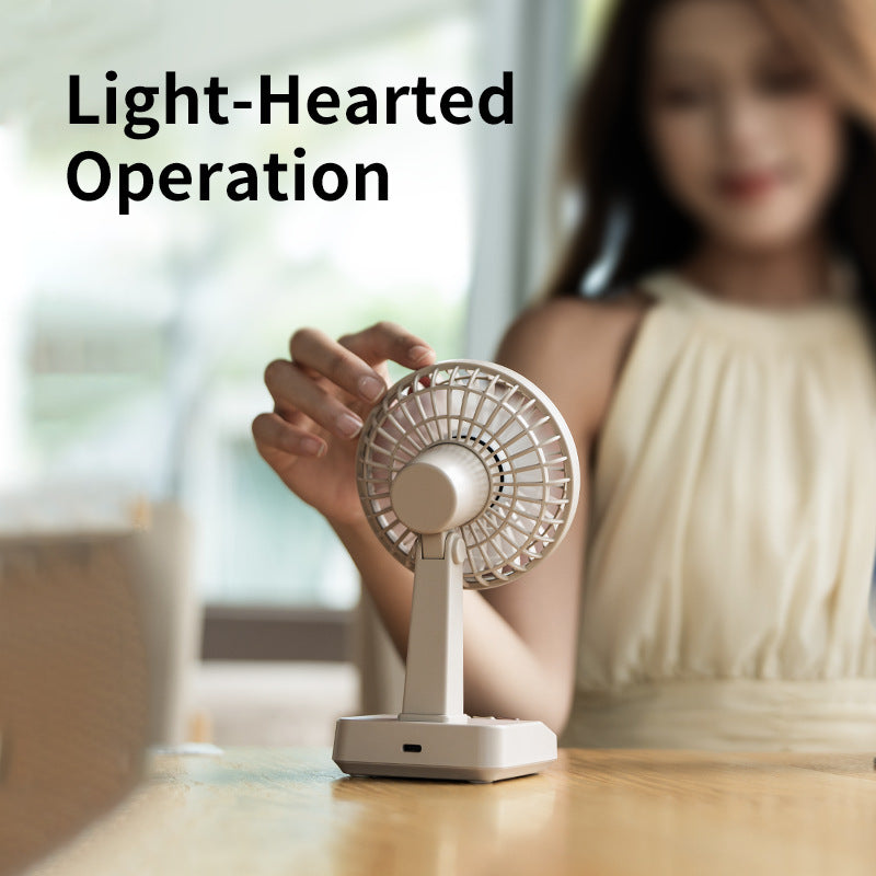 Ladies compact table fan with adjustable tilt angle Bowlift