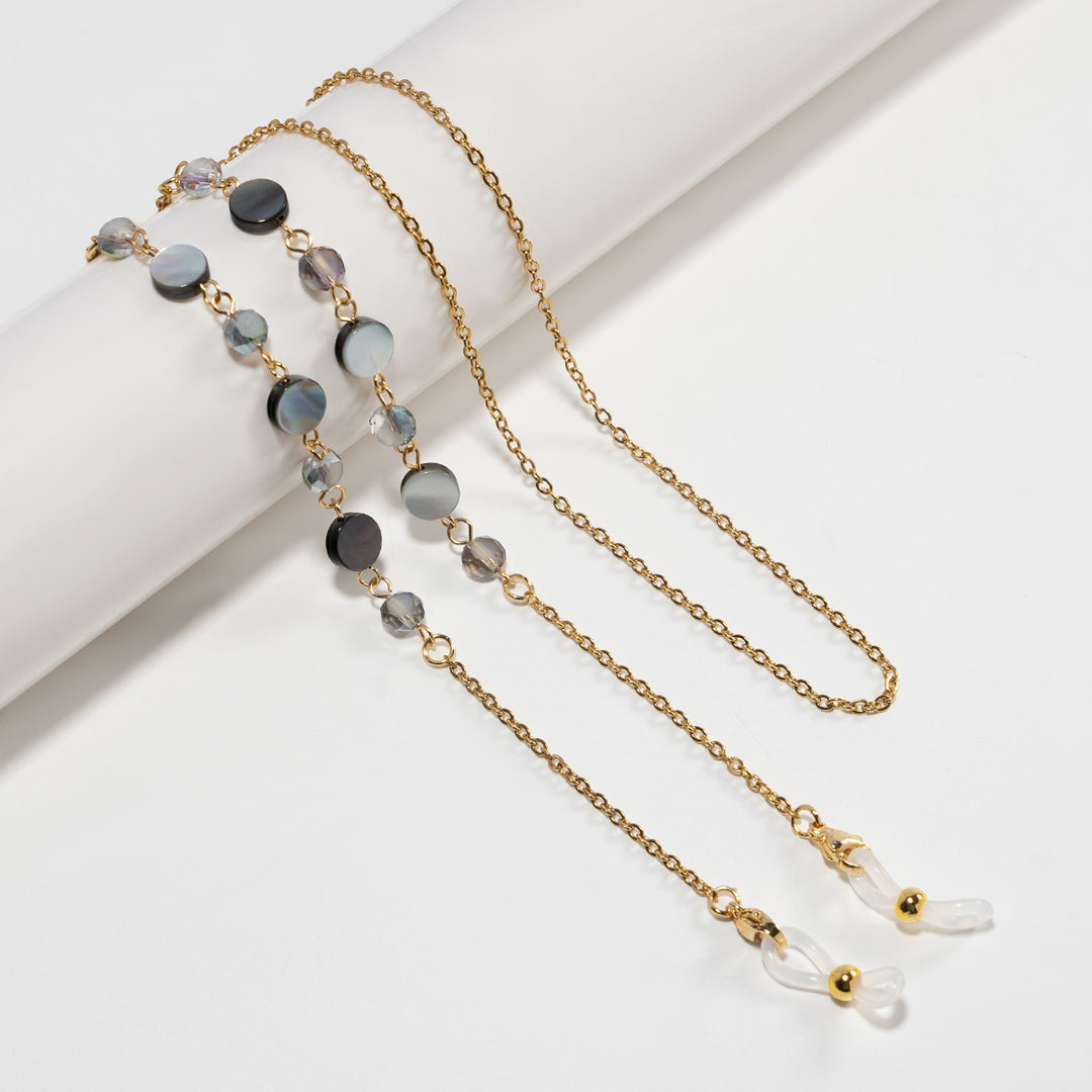 Elegant Crystal Beaded Eyewear Chain Bowlift