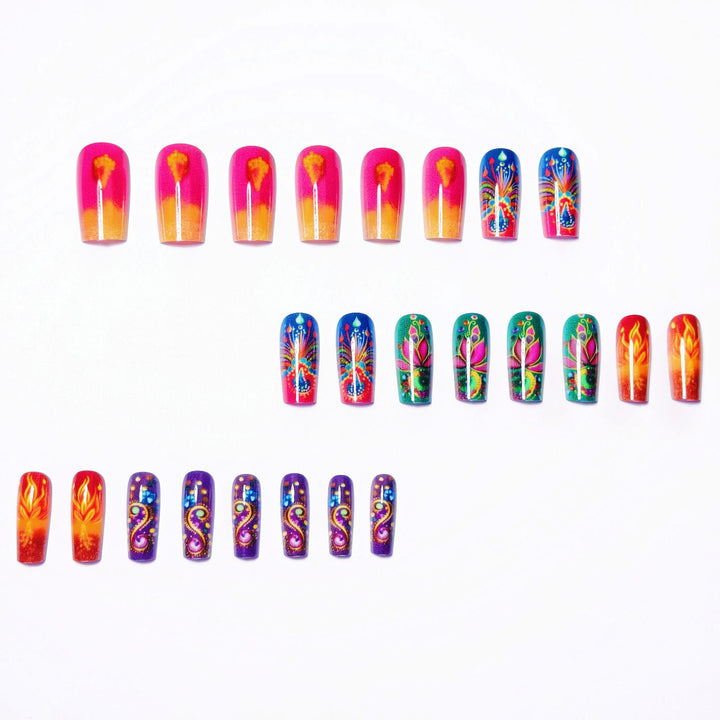 Artificial nails with eccentric ornament design Bowlift