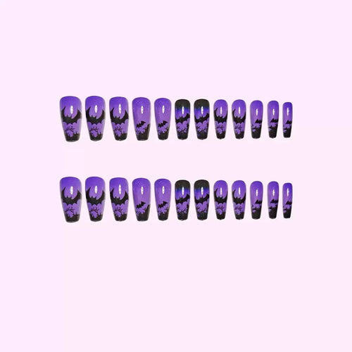 Acrylic nail set with Halloween motif Bowlift