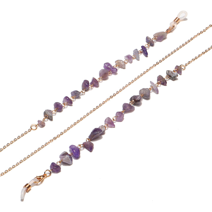 Natural Amethyst Crystal Eyewear Chain Bowlift