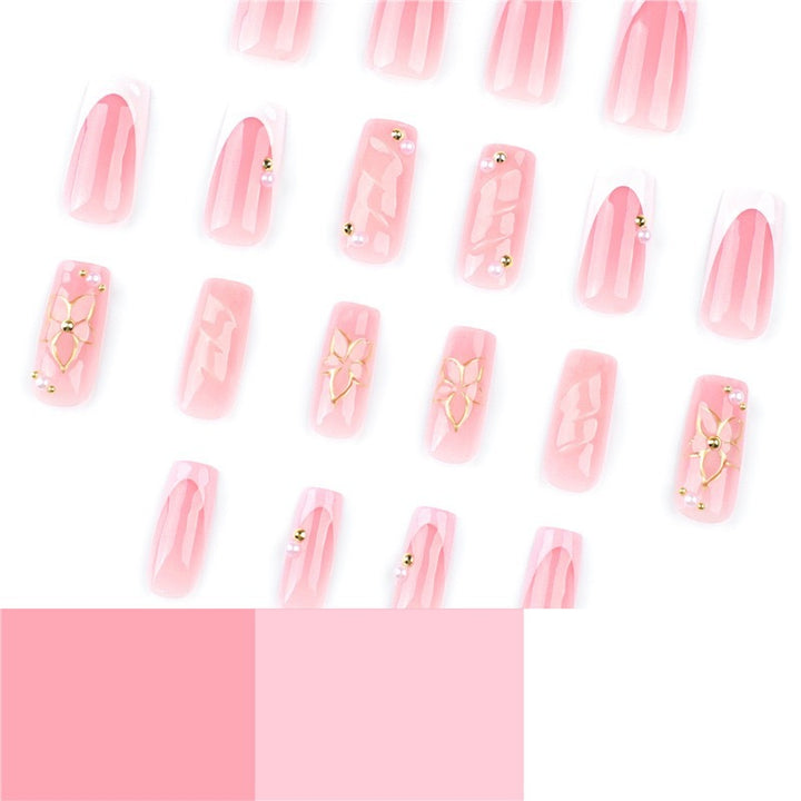 Premium Decorative 3D Floral Nail Extensions Bowlift