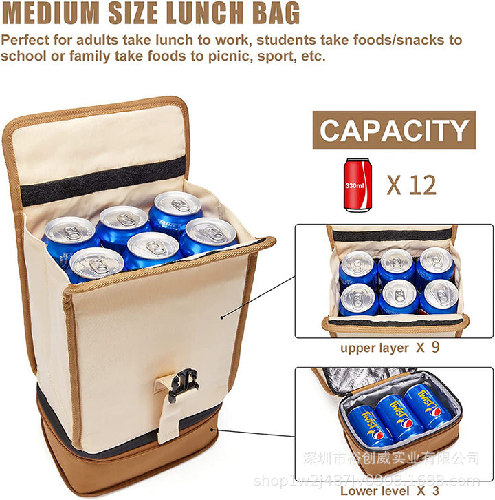 Insulated Lunch Cooler Backpack Bowlift