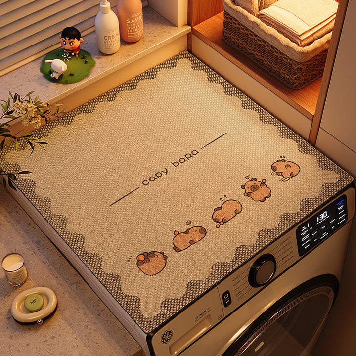 Fun Character-Themed Washing Machine Mat