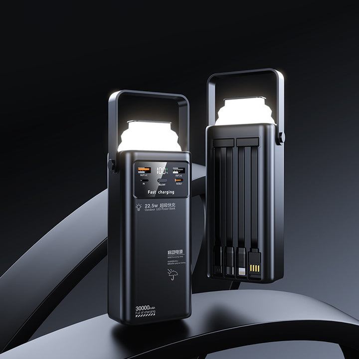 Portable power bank with LED lighting and fast charging function Bowlift