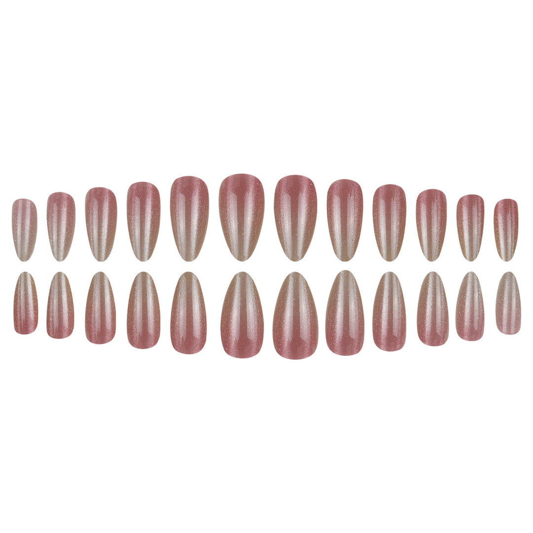 Elegant Glitter Ombre Press-On Nails Bowlift