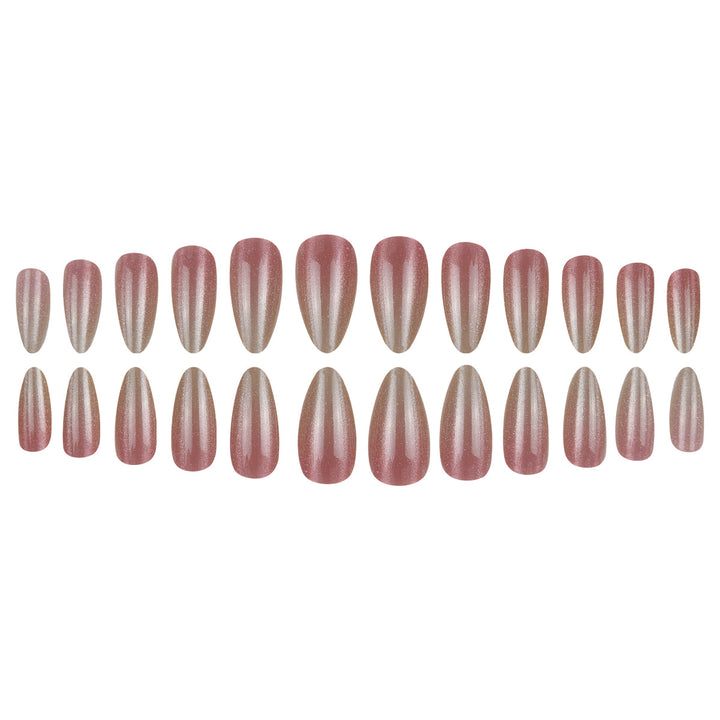 Elegant Glitter Ombre Press-On Nails Bowlift
