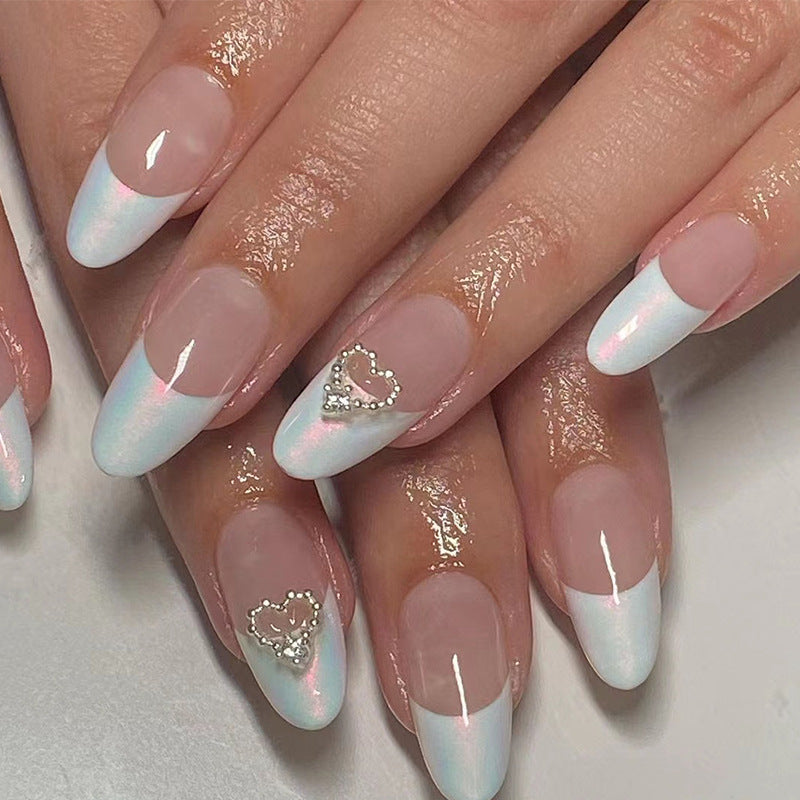 Artistic nail decoration with hearts Bowlift