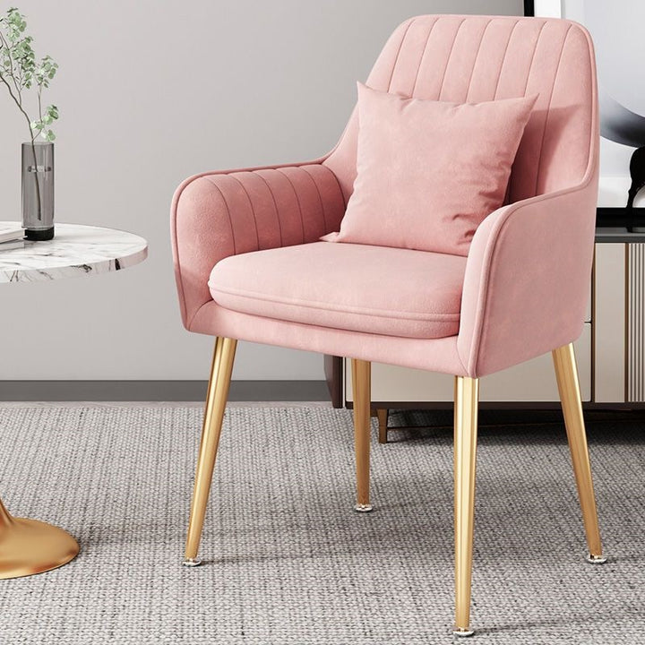 Modern Accent Chair with Gold Legs Bowlift