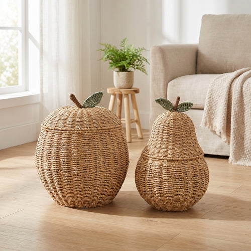 Playful storage basket in the shape of a pear Bowlift