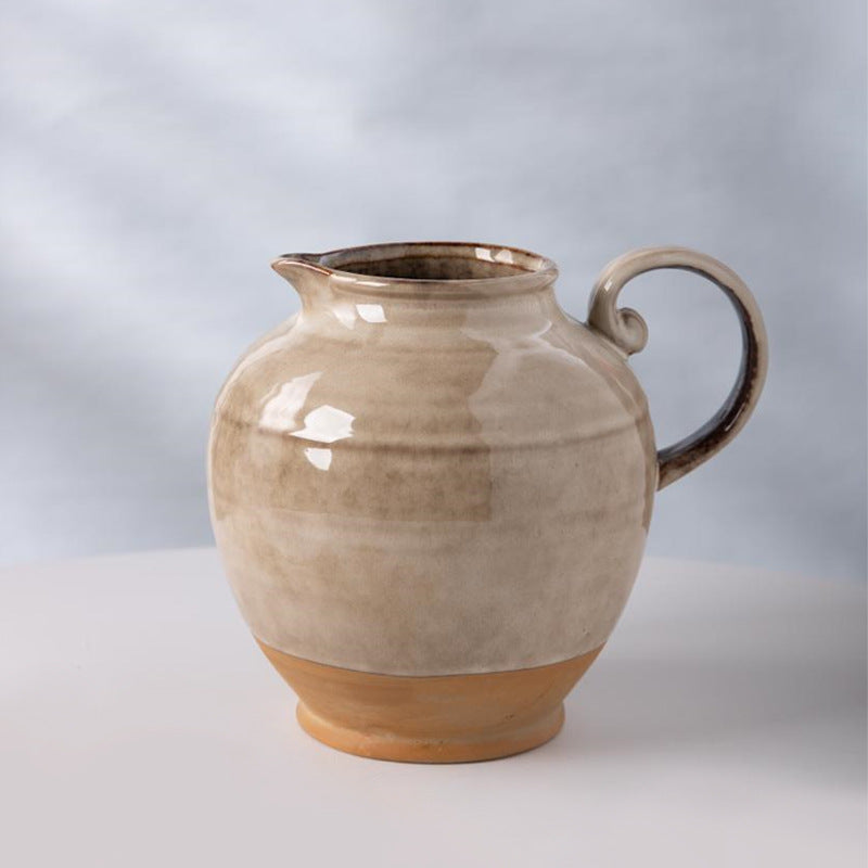 Rustic Handcrafted Ceramic Water Pitcher