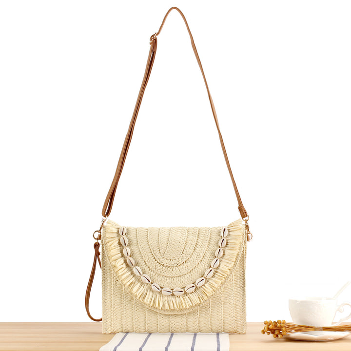 Shoulder bag with handcrafted shell decor Bowlift