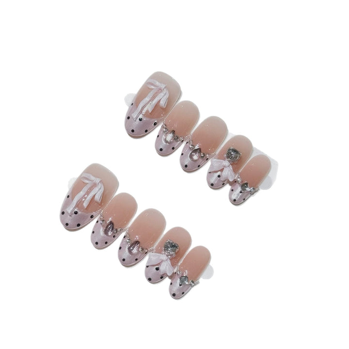 Elegant Decorative Press-On Nail Art Bowlift