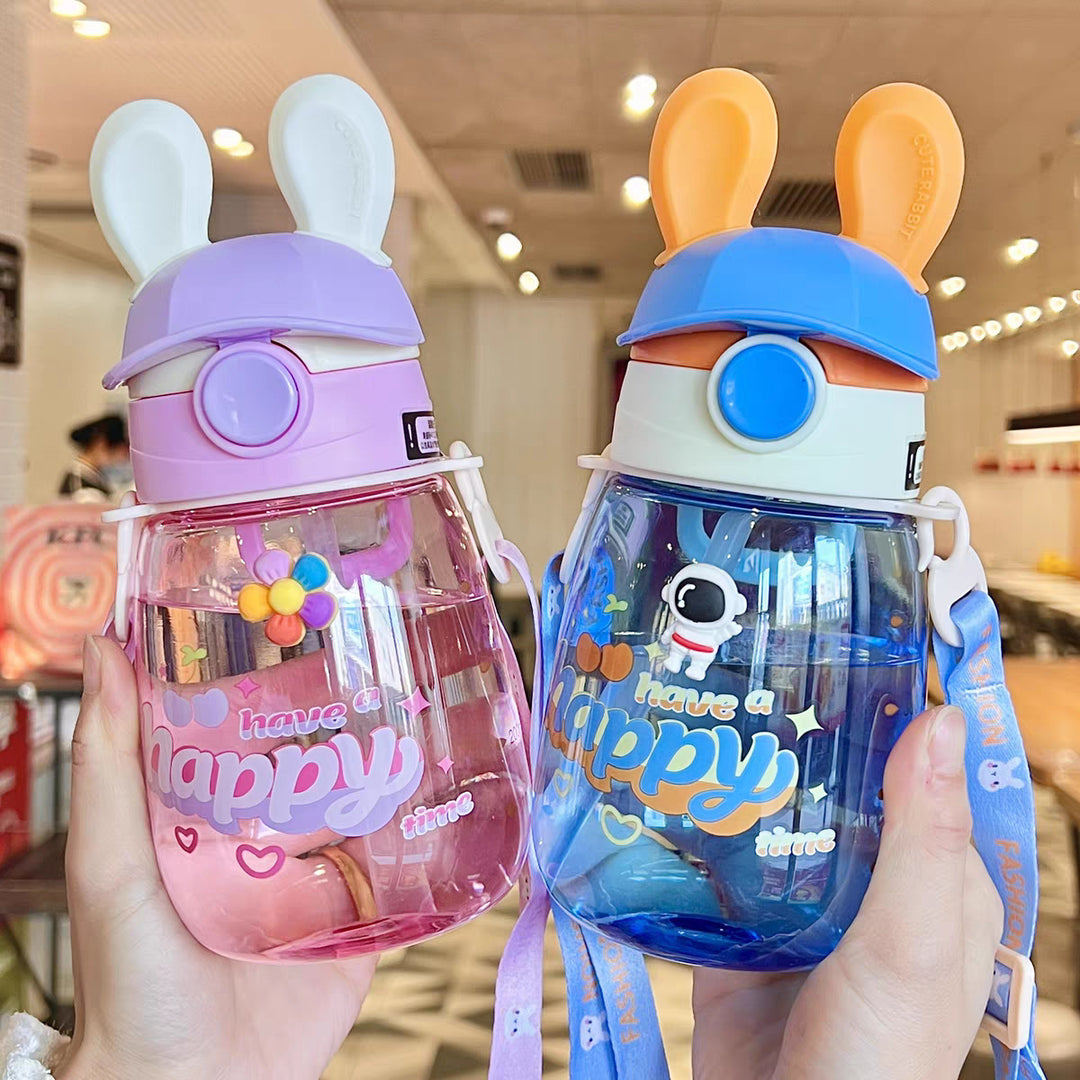 Ladies Stylish Water Bottle with Bunny Lid Bowlift