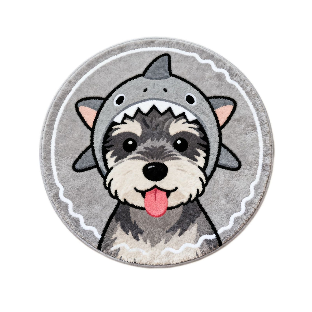 Playful Dog-Themed Round Area Rug