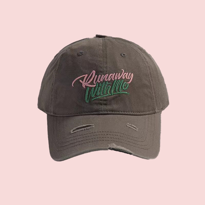 Women's Graphic Embroidered Adjustable Baseball Cap Bowlift