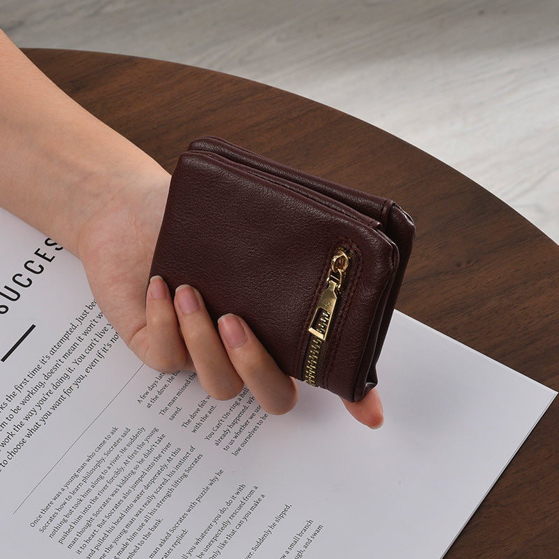 Stylish Zippered Coin Purse Bowlift
