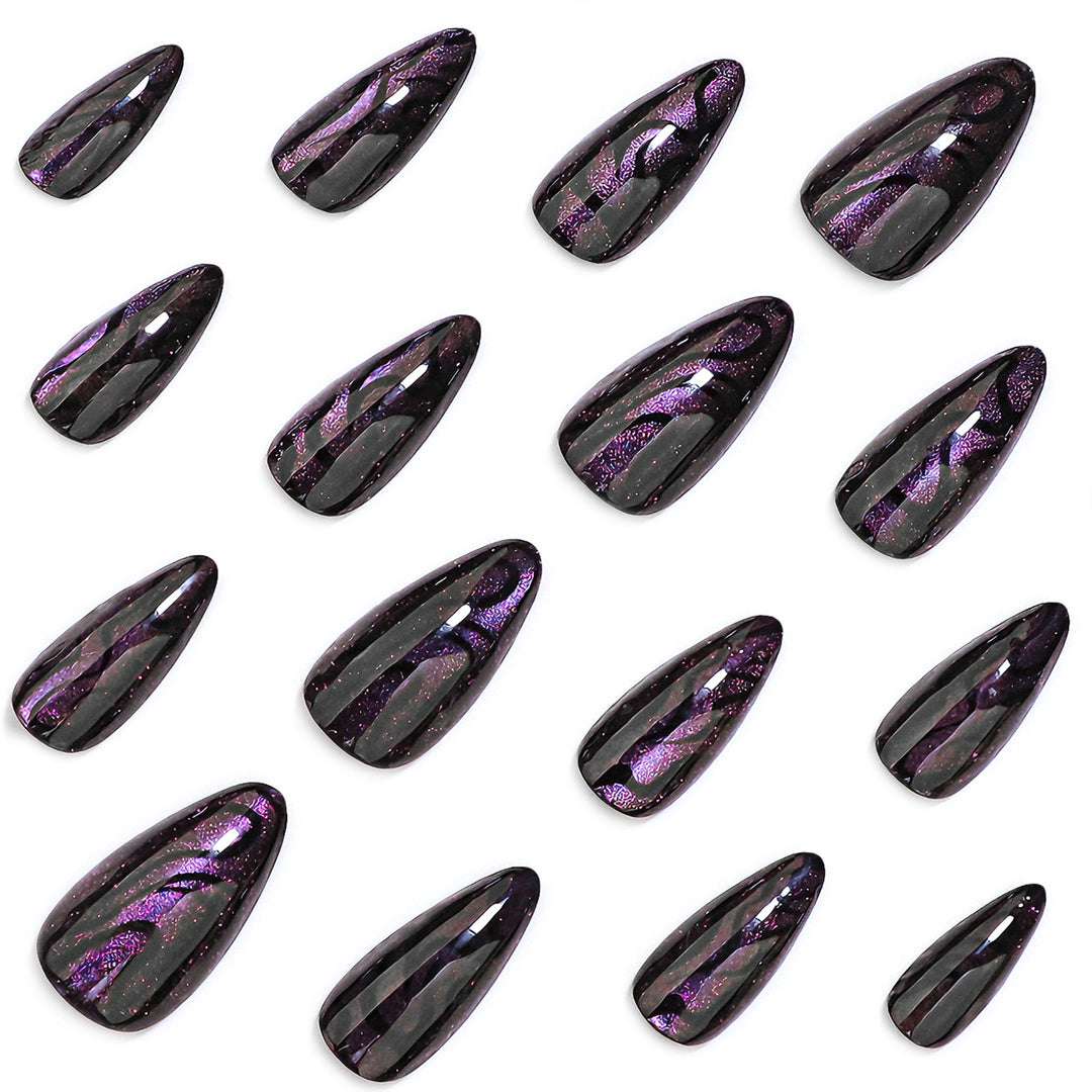 Glamorous artificial nails with sparkling accents Bowlift