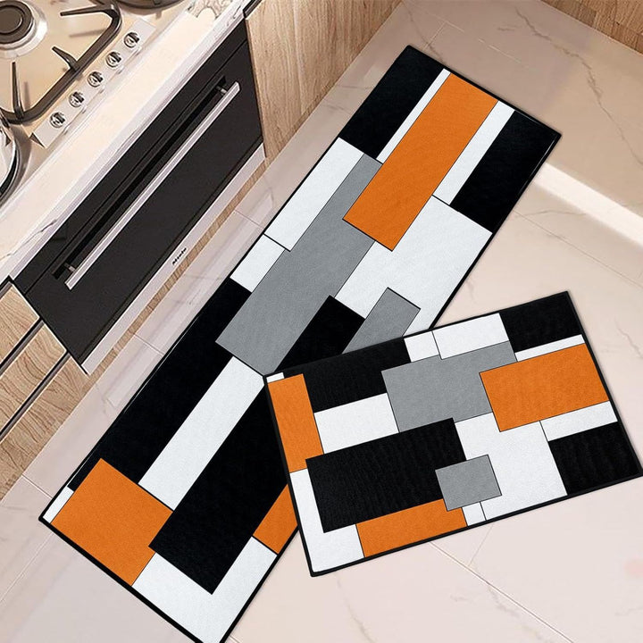 Geometric Patterned Kitchen Runner Mat