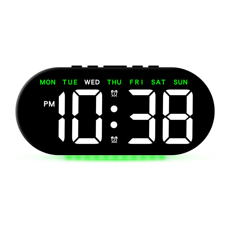 Digital alarm clock with large LED display and multifunctional display Bowlift