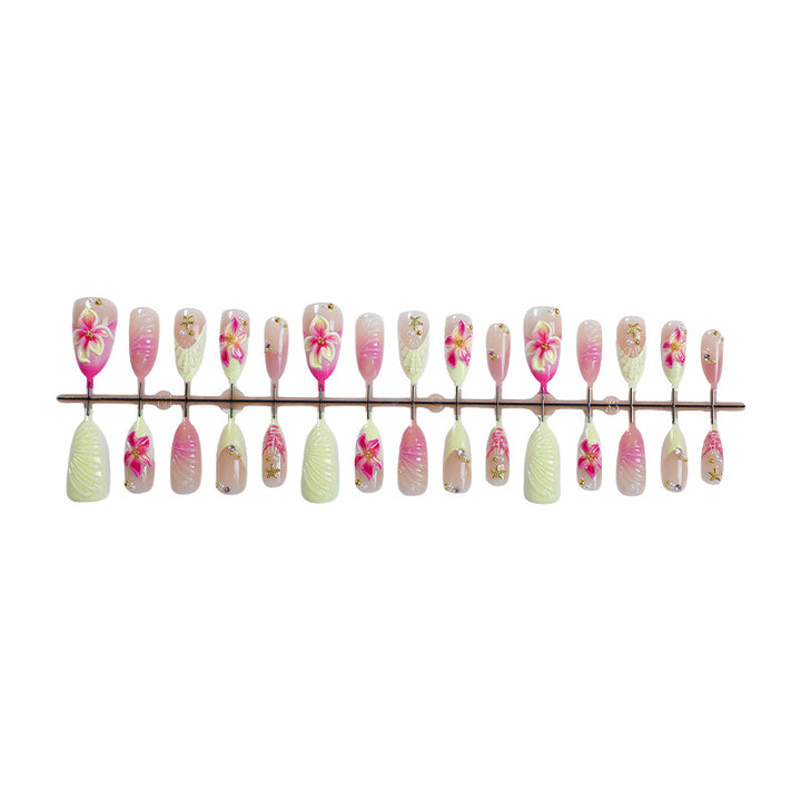 Creative nail art set with elegant flower designs Bowlift