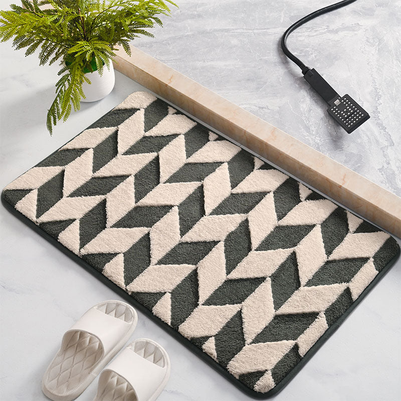 Geometric Pattern Bath Mat