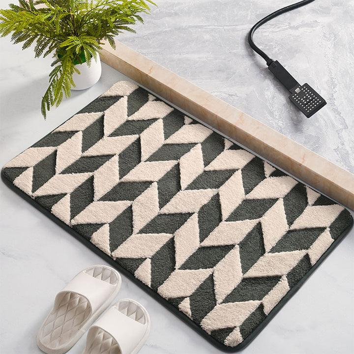 Geometric Pattern Bath Mat