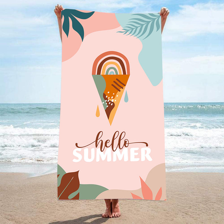Ladies beach towel with maritime stripe pattern Bowlift