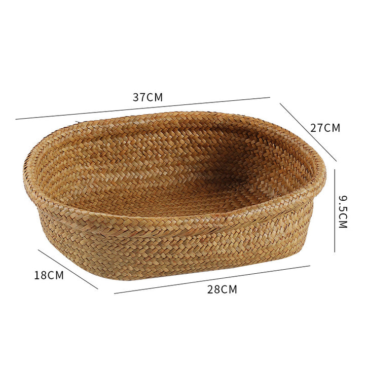Unisex Oval Storage Basket made of Woven Natural Material Bowlift