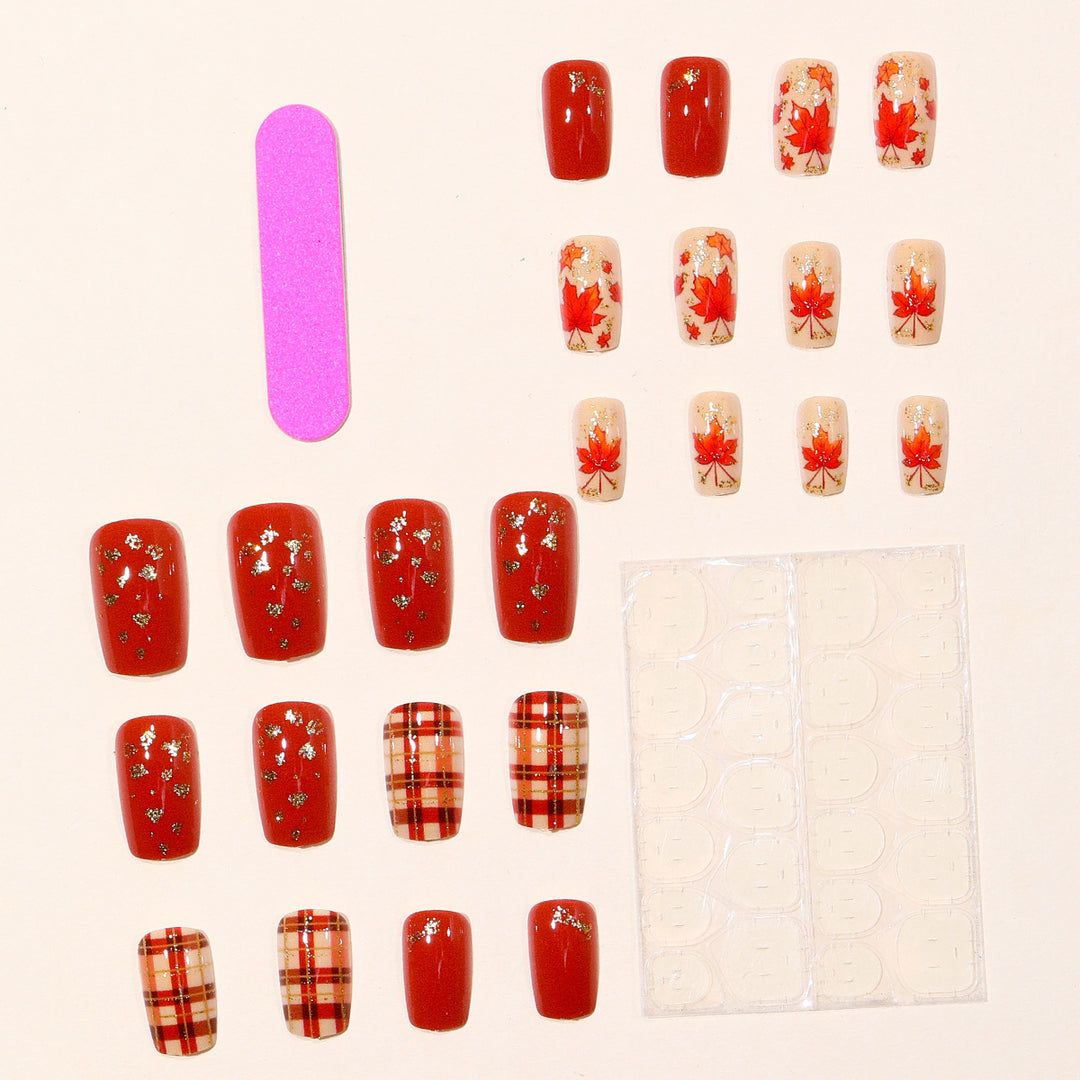 Artistic Fall-Themed Nail Art Extensions Bowlift