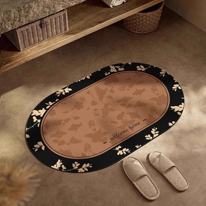 Floral Patterned Non-Slip Bath Mat