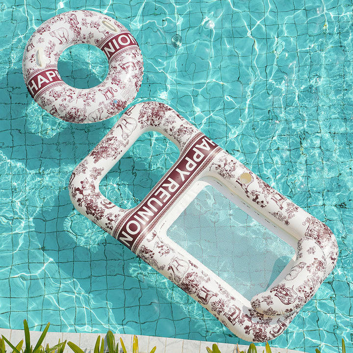 Unisex Elegant Swim Ring with Floral Designs Bowlift