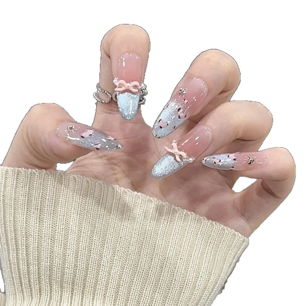 Floral Design Press-On Nail Set Bowlift